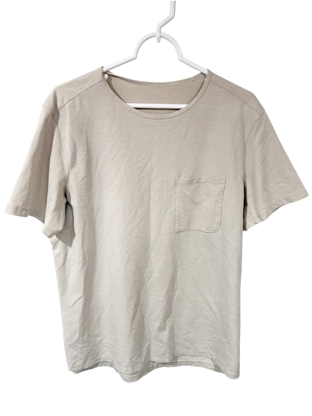 Lululemon Chest Pocket Relaxed Fit T-Shirt Tan Short Sleeve